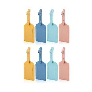 Étiquette de bagage, Étiquettes de valise Identificateurs Étiquettes de bagages Étiquettes avec sangle réglable Housse de protection de la vie privée - Neuf