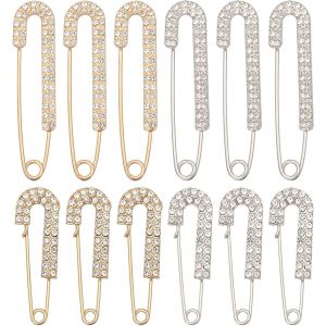 Kjdal-12 Épingle De Sûreté En Alliage Avec Strass 4 Styles Pour Couvertures Jupes Pulls Vêtements Accessoires - Neuf