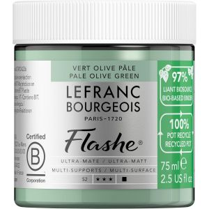Flashe Bio Based Peinture Acrylique Pot De 75ml Vert Olive Pâle Série 2 - Neuf