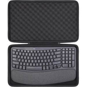 Dur &Eacute;tui De Voyage Rigide Housse Cas Coque Pour Logitech Wave Keys Clavier Ergonomique Sans Fil Et La Souris(Bo&icirc;te Seule,Case Only) - Neuf