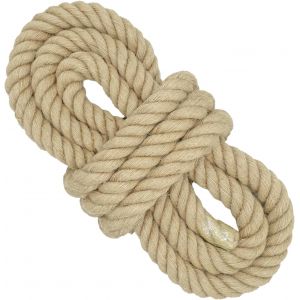 NouvelHorizonstore-30 mm * 5 m Corde de Jute, Corde de balan&ccedil;oire &agrave; 4 brins, Corde de tir &agrave; la Corde, Corde en Toile de Jute pour travaux manuels, Jardinage, hamac, d&eacute;coration de la Maison, Garde-Cor - Neuf