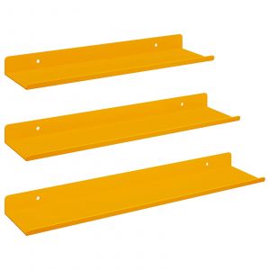 vidaXL &Eacute;tag&egrave;re Murale 3 pcs Jaune moutarde 40 x 9 x 2,5 cm - Neuf