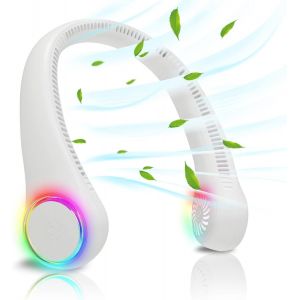 Ventilateur de Cou, Ventilateur Portable, Mini Ventilateur USB, Ventilateur Sans Pale, Ventilateur Puissant et Silencieux con Batterie 4000 mAh 3 Vitessespour l'ext&iquest;&iquest;rieur Camping Office Room - Neuf