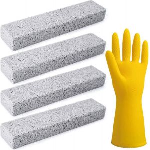 Kal-Pierre D'argile Blanche De Nettoyage, Pierre Abrasive Crepiere, Pierre Ponce Wc, Réutilisable Bloc De Pierre Ponce De Nettoyage Écologique Pour Cuisine Toilettes Carrelage - Neuf