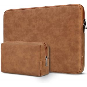 14 Inch Waterproof Protective Laptop Bag Case for 14 Inch HP/Dell/Asus, 15 Inch MacBook Pro/14 Notebooks, Brown - Neuf