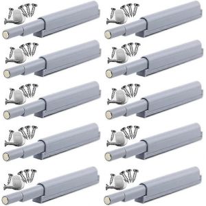 Loquets magnétiques à ouverture par pression Les loquets magnétiques à ouverture poussée ouvrent et ferment la porte d'une simple pression (10 pièces) - Neuf