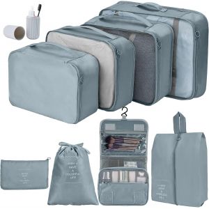Bhhbb-Joyoldelf Organisateur Valise, Cubes D'emballage Pour Organiseur De Voyage, Rangement Valise Pour Les Bagages De Voyage Imperméables, Organisateur De Voyage, 9 Pièces - Neuf