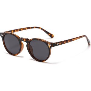 Tianyi-Lunette De Soleil Polarisée Ronde Homme Femme Vintage Rétro Lunettes De Soleil Femme Polarisées Protection Uv400 - Neuf