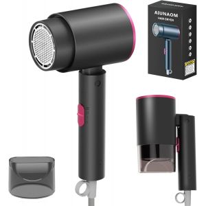 Seche Cheveux De Voyage Pliable, 1800w Seche Cheveux Professionnel &Agrave; S&eacute;chage Rapide Avec Touches Air Chaud/Froid, Seche Cheveux Pliable Pour Maison Et Salon - Neuf