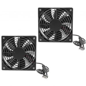 Ventilateur de refroidissement PC ultra silencieux 5V USB Pack de 2 pour bo&icirc;tier d'ordinateur - Syst&egrave;me de refroidissement silencieux - Neuf