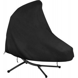 Ulteronixshop-Housse Chaise Longue Suspendue Imperm&eacute;ables,Couverture Transat Suspendu Coupe Vent,Bache Transat Soleil Suspendue Avec Cordon De Serrage,Tissu Oxford 420d R&eacute;sistant (200*120*200cm,Noir) - Neuf