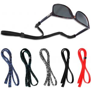 5 Pièces Cordons À Lunettes Ajustable, Cordon Lunettes Homme Antidérapante, Cordon Lunettes Sport Réglable, Maintien Fort Elastic Cordon Lunettes Convient Aux Activités Sportives Et De Loisirs - Neuf