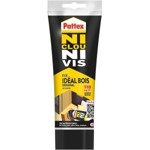 Ni Clou Ni Vis|Fix Idéal Bois (tube de 260 g)-Colle de fixation à maintien immédiat-Colle rapide pour usage intérieur-Colle blanche surpuissante - Neuf