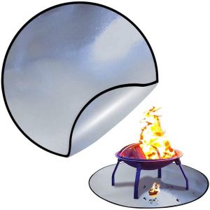 Tapis De Foyer Rond De 32 Pouces Sous Le Gril, Tapis Ignifuge Pour Sol Extérieur, Protection De Terrasse De Pelouse - Neuf