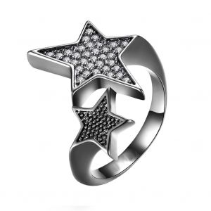 Bague Tendance En Forme D'etoile Pour Femme, Bijou De Doigt En Strass Pour Fete De Mariage (8#) - Neuf
