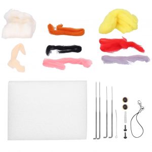 Kit de feutrage a l'aiguille a faire soi-meme, poupee en laine artificielle non finie, outils de feutrage complets pour debutant, decoration d'interieur, cadeau pour enfant - Neuf