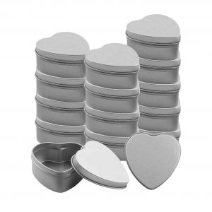 15 pcss coeur en forme de coeur en métal boîtes à bougies pots de bougies contenants de bougies boîtes vides pots de bougies pour Candl - Neuf