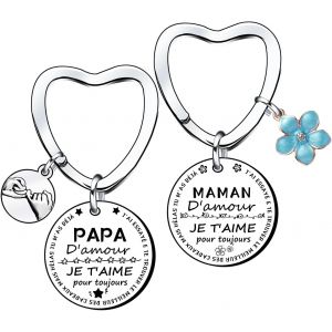 KAL-Porte-Clés Parrain Et Marraine Cadeau Parrain Marraine Porte Clé Annonce Parrain Marraine Cadeaux, Porte Clef Porte-Clés Comme Cadeau Baptême Pour Parrain Marraine Demande Argenté L - Neuf
