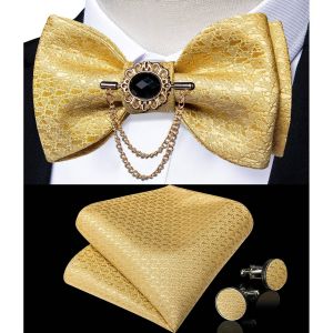 Dibangu Hommes Rose Solide Auto-Cravate Noeud Papillon Poche Carr&eacute; Boutons De Manchette Broche Ensemble Pour Mariage Mari&eacute; Mariage Affaires F&ecirc;te Noeuds Papillon--Ldlh3096 - Neuf