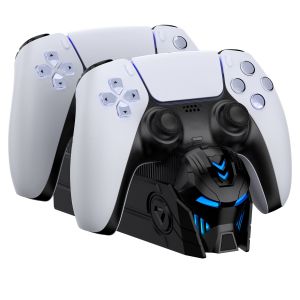Beboncoadvocate-Support De Contrôleur Sans Fil Pour Sony Playstation 5,Base De Charge Pour Manette De Jeu,Chargeur Rapide Pour Ps5,Touriste,Double Fouet -F502-B - Neuf