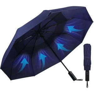 Parapluie De Poche Pliant, Parapluie Automatique Compact Et Au Vent, Parapluie De Voyage Portable Pour Hommes Et Femmes - Neuf