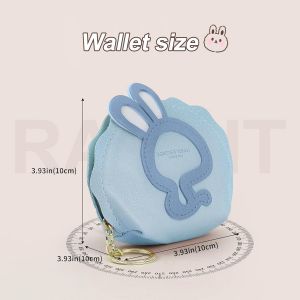 Petit Portefeuille Pour Femme En Forme De Coquillage De Lapin - Petit Porte-Monnaie Pour Femme - Avec Porte-Cl&eacute;s Et Fermeture &Eacute;clair - Mini Porte-Monnaie Pour Femme - Petite Trousse De - Neuf