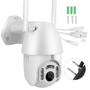 Camera de securite dome exterieure etanche 720p, WiFi IP CCTV TUYA PTZ, compatible ONVIF 100-240 V (Etats-Unis) - Neuf