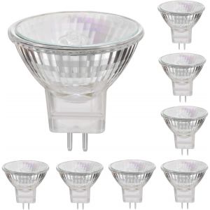 Kal-Ampoules Halogènes Mr11 20 W 12 V Mr11 Gu4 Spot Halogène Blanc Chaud, Lot De 8 - Neuf