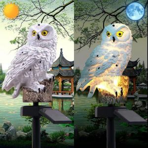 Lampe Solaire En Forme De Hibou - D&eacute;coration De Jardin - En R&eacute;sine - Lampe De Sol En Forme D'animal Mignon - Sans Fil - &Eacute;tanche - Neuf