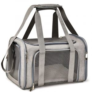 Le Chat, Le Chien Transporteur Pour Les Petites Et Moyennes Chats Chiots Jusqu', Pliable Voyage Chiot Transporteur - Gris, 50*34*34cm - Neuf