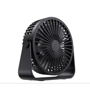 Ventilateur de bureau USB, 3 vitesses, silencieux, réglable à 360°, portable, pour bureau, maison, chambre, voiture, camping, noir - Neuf