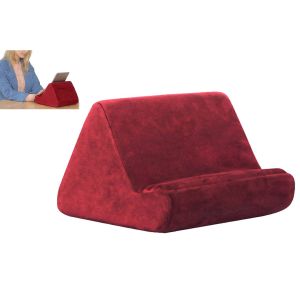 Support de tablette multi-angles avec poches pour lit et bureau, rouge bordeaux - Neuf