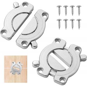 Connecteur de Table en M&eacute;tal 2 Pi&egrave;ces Verrou de Table Loquet Verrous De Table &agrave; Manger Rapidement D&eacute;montable pour Table de Bureau Meubles Accessoires de Dessus de Table - Neuf