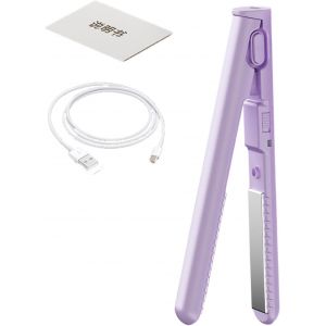 Kal-Petits Fers Plats Pour Cheveux Courts, Fer Plat De Voyage | Fer À Lisser Portable, Fer À Friser Sans Fil -À Friser Avec Chargement Usb Et Fer Plat, Outil Pour Cheveux Courts Et Longs - Neuf