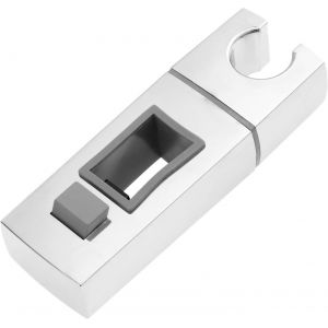 KAL-Support Coulissant De Pommeau De Douche Pour Rail-18 X 30Mm-Rectangulaire, Support De Douche À Main Remplaçable Carré, Support De Douchette Abs Chromé Pour Salle De Bain - Neuf