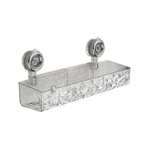 &Eacute;tag&egrave;re &agrave; ventouse de motif de glacier,style long transparent - Neuf