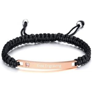 Kal-Ensemble Assorti Pour Elle Et Lui - En Titane Et Acier Inoxydable - Fait &Agrave; La Main - Corde Tress&eacute;e - Bracelets Pour Elle Et Lui - Neuf
