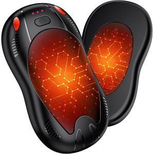 Chauffe Main Rechargeable Lot de 2, Chaufferette Main &Eacute;lectrique Reutilisable 10000mAh USB-C, 2 en 1 Magn&eacute;tique 3 Niveaux 55&deg;C S&eacute;curit&eacute; Intelligente, pour Golf Ski Voyage Outdoor, Cadeau Noel - Neuf