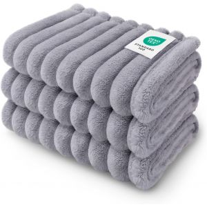 3 Pi&egrave;ces Couverture Pour Chien Et Chat,Tapis De Chien Protection Canap&eacute; Lit Voiture,Lavable En Machine Id&eacute;ale Pour Grands Petits Chiens Chats Gris 76_X_104_Cm - Neuf
