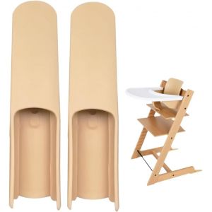 2 Pi&egrave;ces Coussin De Pieds De Chaise De B&eacute;b&eacute; Antid&eacute;rapant Pour Chaise Haute, Insert De Protection Pour Chaise Haute Stokk/Coussin Chaise Haute,Couleur Bois - Neuf