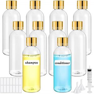 KALANKA-10 Pièces Flacon Voyage, 100ml Flacon Vide Voyage, Contenant Voyage Kit Voyage Avion Cabine Contenant Avion Cabine pour Après-Shampooing Lotion Gel Douche - Neuf