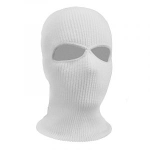 2 Trous Tricoté Complet Couvre-Visage Chapeau Cagoule Capuche Ski Cyclisme Hiver Masque Chaud - Neuf