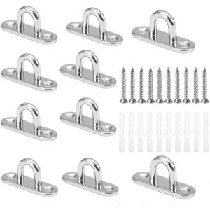 Lot de 10 crochets de plafond en U M5, base en acier inoxydable 304, 15 x - Neuf