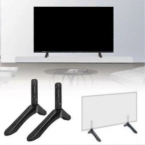 Meuble TV de table universel Pied de base TV Pieds de piédestal pour 32-75"" Réglable - Neuf