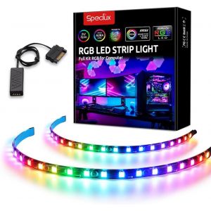 Bande Led Adressable Ws2812b Bande Led Rgb Éclairage Pc Magnétique Éclairage Intérieur,5v 3-Pin-Add-Rgb,Compatible Avec Asus Aura,Asrock Rgb-Led,Gigabyte Rgb-Fusion - Neuf