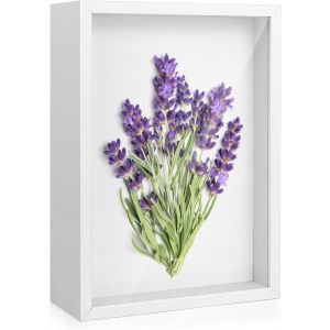 FCHHK-Cadre 3D Profond 20x29 cm Cadre Photo Profond A4 Cadre Objet 3D avec Plexiglas pour Photos Fleurs Souvenirs et DIY Artisanat - Blanc - Neuf