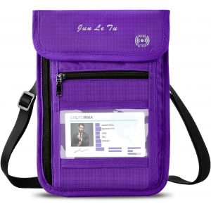 TRAHOO-Pochette Tour de Cou Voyage S&eacute;curis&eacute;e RFID Blocage Sac de Passeport pour Femme Homme, Imperm&eacute;able Sac de Cou Anti-Vol Pochette Voyage pour Document Voyage, &eacute;l&eacute;phone, Passeport, Carte - Neuf