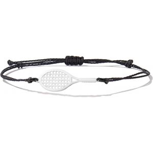 Eryi-Raquette De Tennis Bracelet Pour Femmes Hommes Délicat Réglable Tennis Raquette Charme Superposition Sport Bracelet Bracelet Amoureux Bijoux Tennis Cadeaux - Neuf