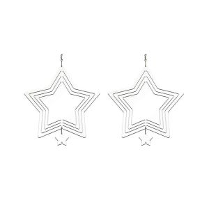 Pack de 2 10 pouces 3D Sublimation Wind Spinner blancs,Sculpture cin&eacute;tique aliment&eacute;e par le vent,Double face Sublim - Neuf