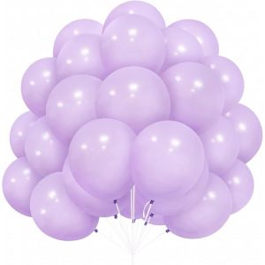 Ballons Violets, Paquet De 30 Ballons Violets Pastel En Latex 12 Pouces 30,5Cm Ballon Avec Ruban Pour Femmes Gar&ccedil;ons F&ecirc;te D'Anniversaire De Filles Mariage Bapt&ecirc;me Anniversaire Baby Shower D&eacute;coration - Neuf